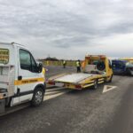 03.01.2020 Suków. Zderzenie lawety i samochodu osobowego / Arkadiusz Miller / Radio Kielce