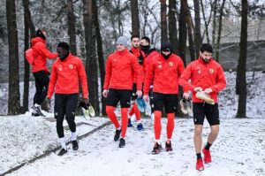 09.01.2021. Kielce. Pierwszy trening piłkarzy Korony / Korona Kielce