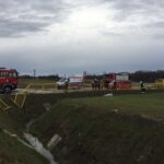 03.01.2020 Suków. Zderzenie lawety i samochodu osobowego / Arkadiusz Miller / Radio Kielce