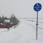 30.01.2021 Kazimierza Wielka. Fragment ścieżki rowerowej, która połączy gminy z południowej części regionu z województwem małopolskim / Marta Gajda / Radio Kielce