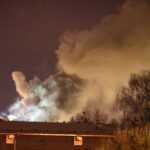 Oświęcim, 07.01.2021. Firma chemiczna Synthos w Oświęcimiu, doszło do wybuchu i pożaru instalacji do przeróbki kauczuku / Łukasz Gągulski / PAP