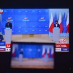 28.01.2021. Warszawa. Na zdjęciu minister zdrowia Adam Niedzielski i minister rodziny i polityki społecznej Marlena Maląg podczas konferencji prasowej transmitowanej z KPRM / PAP/Marcin Obara
