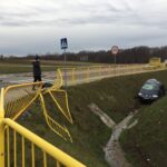 03.01.2020 Suków. Zderzenie lawety i samochodu osobowego / Arkadiusz Miller / Radio Kielce