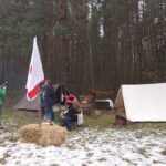 23.01.2021 Lipie, Obóz powstańców zorganizowany przez Świętokrzyskie Stowarzyszenie Historyczne Grot Oddział Powstańczy 1863 / Anna Głąb / Radio Kielce