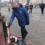 24.01.2021. Wąchock. Zakończenie centralnych obchodów 158. rocznicy wybuchu powstania styczniowego. Na zdjęciu: Zbigniew Koniusz - wojewoda świętokrzyski / Anna Głąb / Radio Kielce