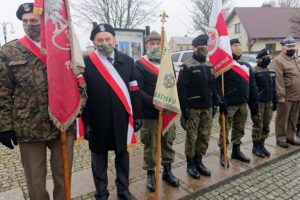 24.01.2021. Wąchock. Zakończenie centralnych obchodów 158. rocznicy wybuchu powstania styczniowego / Anna Głąb / Radio Kielce