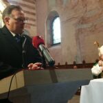 24.01.2021. Wąchock. Zakończenie centralnych obchodów 158. rocznicy wybuchu powstania styczniowego. Na zdjęciu: Jan Józef Kasprzyk - szef Urzędu do Spraw Kombatantów i Osób Represjonowanych / Anna Głąb / Radio Kielce