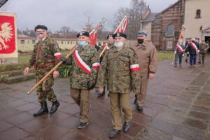 24.01.2021. Wąchock. Zakończenie centralnych obchodów 158. rocznicy wybuchu powstania styczniowego / Anna Głąb / Radio Kielce