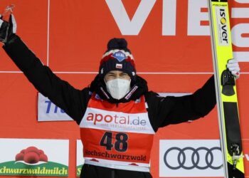 09.01.2021 Titisee-Neustadt. Konkurs skoków narciarskich. Kamil Stoch / RONALD WITTEK / PAP/EPA