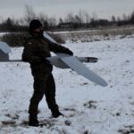 29.01.2021 Góry Świętokrzyskie. Ćwiczenia wojskowych dronów / kpt. Marcin Kowal / ŚBOT