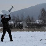 29.01.2021 Góry Świętokrzyskie. Ćwiczenia wojskowych dronów / kpt. Marcin Kowal / ŚBOT