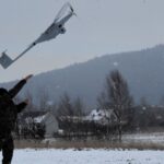 29.01.2021 Góry Świętokrzyskie. Ćwiczenia wojskowych dronów / kpt. Marcin Kowal / ŚBOT