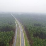 22.12.2020. Nowa obwodnica Włoszczowy widziana z góry / Jarosław Kubalski / Radio Kielce