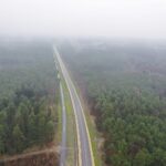 22.12.2020. Nowa obwodnica Włoszczowy widziana z góry / Jarosław Kubalski / Radio Kielce