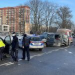 29.01.2021. Kielce. Wypadek na skrzyżowaniu ulic Źródłowej i Sandomierskiej / Piotr Kwaśniewski / Radio Kielce