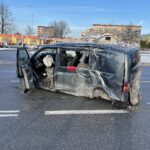 29.01.2021. Kielce. Wypadek na skrzyżowaniu ulic Źródłowej i Sandomierskiej / Jarosław Kubalski / Radio Kielce