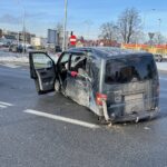 29.01.2021. Kielce. Wypadek na skrzyżowaniu ulic Źródłowej i Sandomierskiej / Jarosław Kubalski / Radio Kielce