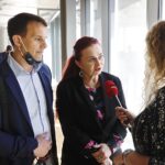 29.07.2020 Warszawa. Inauguracja projektu Przestrzeń Sztuki. Na zdjęciu (od lewej): Grzegorz Pańtak - wicedyrektor KTT, Elżbieta Pańtak - dyrektor KTT i Dorota Klusek - Radio Kielce / Jarosław Kubalski / Radio Kielce