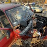 12.01.2021. Kielce. Wypadek na skrzyżowaniu Alei Solidarności i Alei Tysiąclecia Państwa Polskiego / Kamil Król / Radio Kielce