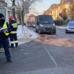 28.01.2021. Kielce. Wypadek na skrzyżowaniu ulic Marszałkowskiej i Turystycznej / Kamil Król / Radio Kielce