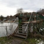 23.01.2021. Doły Biskupie. Jaz na rzece Świślinie / Robert Felczak / Radio Kielce