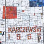 08.01.2021 Sędziszów. Mozaika zdobiąca budynek Samorządowego Centrum Kultury / Instytut Dizajnu w Kielcach