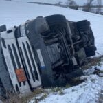 13.01.2021. Gmina Ćmielów. Wypadek cysterny / PSP w Ostrowcu Świętokrzyskim