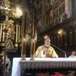 25.12.2019. Sandomierz. Pasterka w bazylice katedralnej. Biskup Krzysztof Nitkiewicz / Grażyna-Szlęzak-Wójcik / Radio Kielce