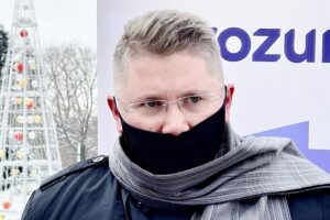 15.01.2021 Kielce. Konferencja prasowa Porozumienia Jarosław Gowina. Na zdjęciu: Przemysław Cielecki, sekretarz świętokrzyskich struktur partii / Jarosław Kubalski / Radio Kielce