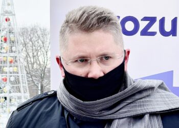 15.01.2021 Kielce. Konferencja prasowa Porozumienia Jarosław Gowina. Na zdjęciu: Przemysław Cielecki, sekretarz świętokrzyskich struktur partii / Jarosław Kubalski / Radio Kielce