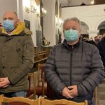 22.01.2021 Sandomierz. Uroczystości z okazji 158. rocznicy wybuchu powstania styczniowego. Na zdjęciu (od lewej): Krzysztof Kandefer - radny powiatu sandomierskiego i Krzysztof Szatan - sandomierski radny / Grażyna Szlęzak-Wójcik / Radio Kielce