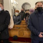 22.01.2021 Sandomierz. Uroczystości z okazji 158. rocznicy wybuchu powstania styczniowego. Na zdjęciu (od lewej): Waldemar Maruszczak - radny powiatu sandomierskiego i Marek Kwitek - poseł PiS / Grażyna Szlęzak-Wójcik / Radio Kielce