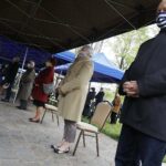 03.05.2020 Kielce. Uroczystości w 229 rocznicę uchwalenia Konstytucji 3 Maja. Msza przed kościołem garnizonowym / Jarosław Kubalski / Radio Kielce