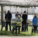 03.05.2020 Kielce. Uroczystości w 229 rocznicę uchwalenia Konstytucji 3 Maja. Msza przed kościołem garnizonowym / Jarosław Kubalski / Radio Kielce