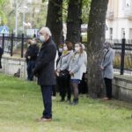 03.05.2020 Kielce. Uroczystości w 229 rocznicę uchwalenia Konstytucji 3 Maja. Msza przed kościołem garnizonowym / Jarosław Kubalski / Radio Kielce