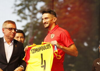 12.07.2019 Kielce. Prezentacja zespołu Korona Kielce. Themistoklis Tzimopoulos / Jarosław Kubalski / Radio Kielce