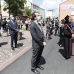 18.06.2020 Kielce. UJK. Odsłonięcie rzeźby patrona uczelni Jana Kochanowskiego / Jarosław Kubalski / Radio Kielce