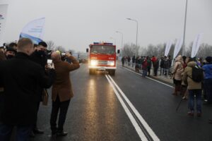 14.12.2020. Nowy Korczyn. Otwarcie nowego mostu na Wiśle / Jarosław Kubalski / Radio Kielce