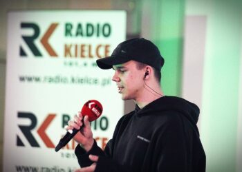 08.01.2021 Radio Kielce. Studio Gram. Raper chrvsciel (Jaś Chruścicki) / Jarosław Kubalski / Radio Kielce