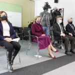 18.01.2021 Kielce. WFOŚiGW. Podsumowanie roku i plany na 2021 rok. Na zdjęciu od lewej: poseł Agata Wojtyszek, wiceminister kultury, dziedzictwa narodowego i sportu Anna Krupka, senator Krzysztof Słoń i wicewojewoda Rafał Nowak / Jarosław Kubalski / Radio Kielce