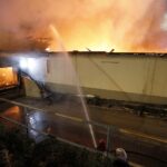 24.08.2020. Kielce. Pożar marketu Lidl przy ul. Piekoszowskiej / Jarosław Kubalski / Radio Kielce