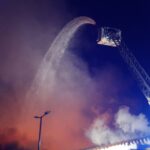 24.08.2020. Kielce. Pożar marketu Lidl przy ul. Piekoszowskiej / Jarosław Kubalski / Radio Kielce