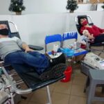 10.01.2021 Pawłów. Akcja oddawania krwi zorganizowana przez KGW Trzeszkowianki / Anna Głąb / Radio Kielce