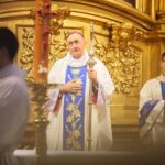 07.05.2020. Kielce. Uroczysta msza święta z okazji jubileuszu kieleckiej katedry. Na zdjęciu (drugi z lewej): Andrzej Jeż, biskup tarnowski / Wiktor Taszłow / Radio Kielce