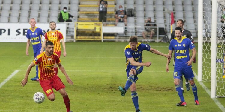 03.07.2020. Kielce. Mecz Korona Kielce - Arka Gdynia / Wiktor Taszłow / Radio Kielce