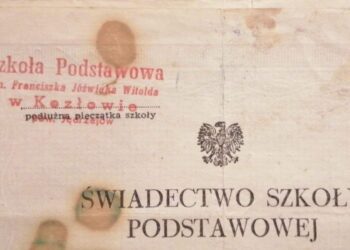Kozłów. Dokumenty wystawiane przez szkołę  / Tomasz Warzyński / Stowarzyszenia Lokalni Patrioci