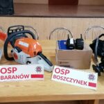 09.01.2021 Skalbmierz. Przekazanie sprzętu strażackiego dla sześciu jednostek OSP / Marta Gajda / Radio Kielce