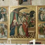 10.02.2016. Tarczek. Romański kościół świętego Idziego Opata. Tryptyk ze scenami pasyjnymi - otwarty / Jarosław Kubalski / Radio Kielce