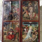 10.02.2016. Tarczek. Romański kościół świętego Idziego Opata. Tryptyk ze scenami pasyjnymi - zamknięty / Jarosław Kubalski / Radio Kielce