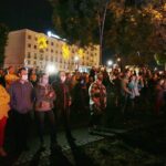 27.08.2020 Kielce. Otwarcie dworca autobusowego. Pokaz „światło i dźwięk” / Wiktor Taszłow / Radio Kielce